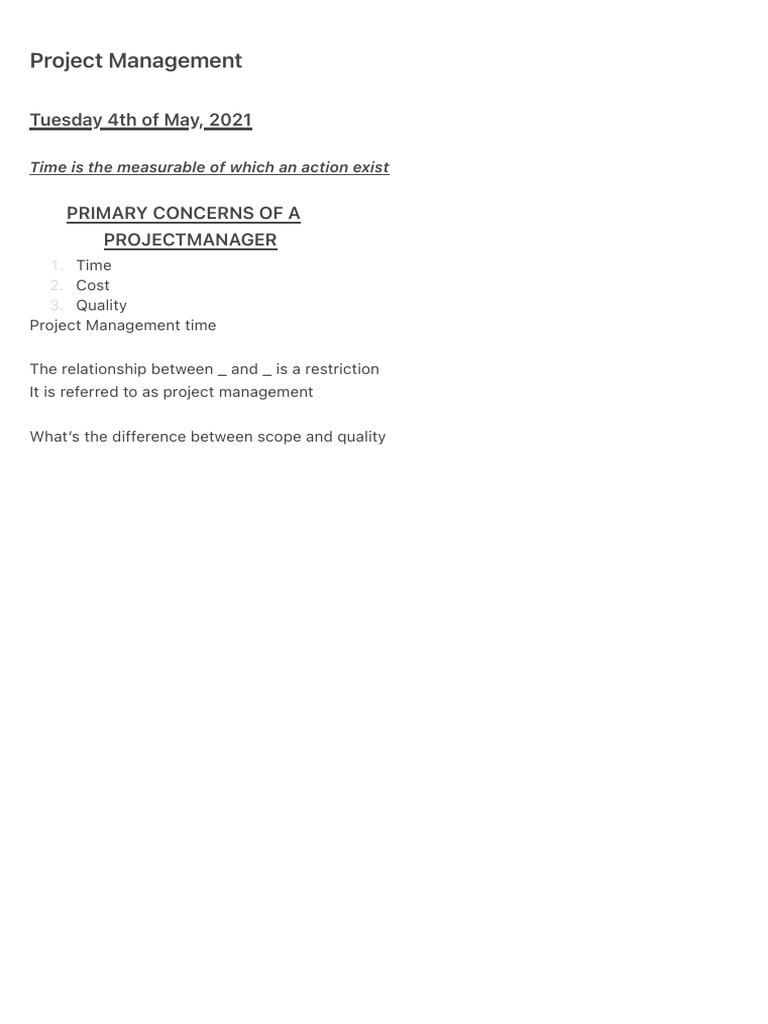 Project Management | PDF