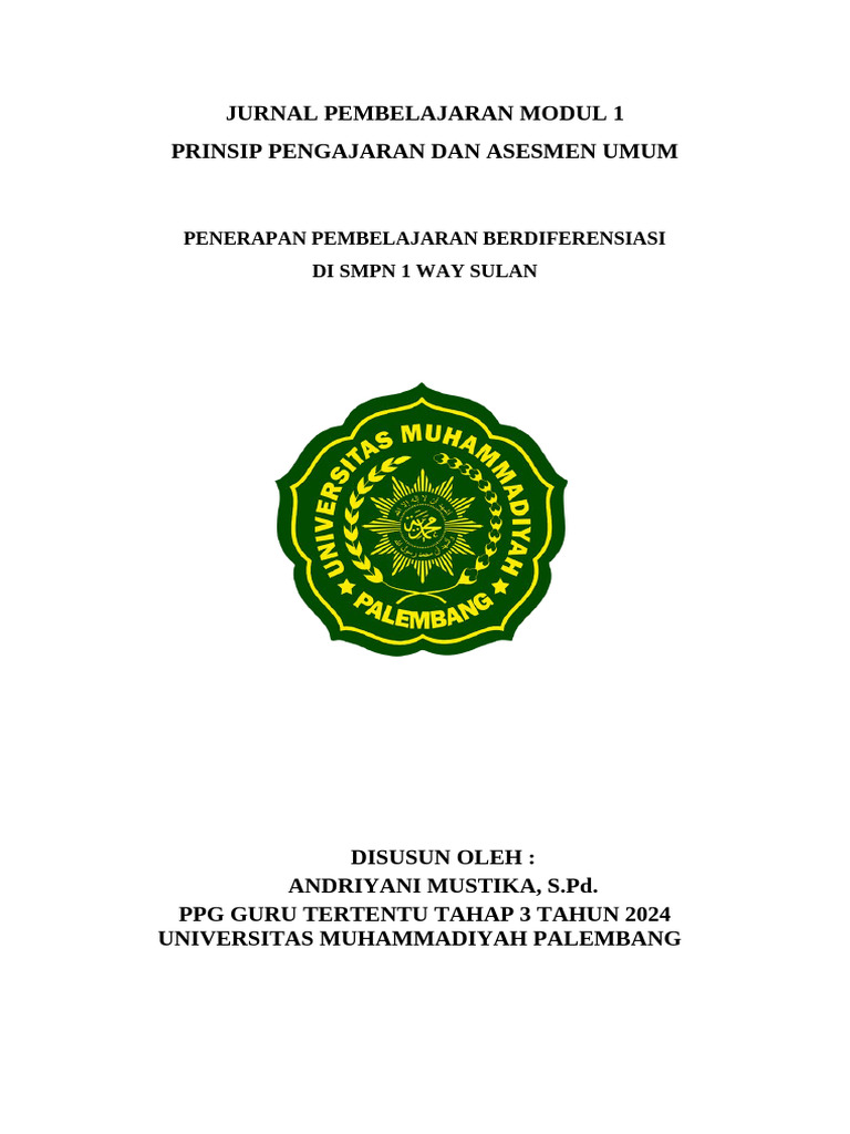 Jurnal Pembelajaran Modul 1 | PDF