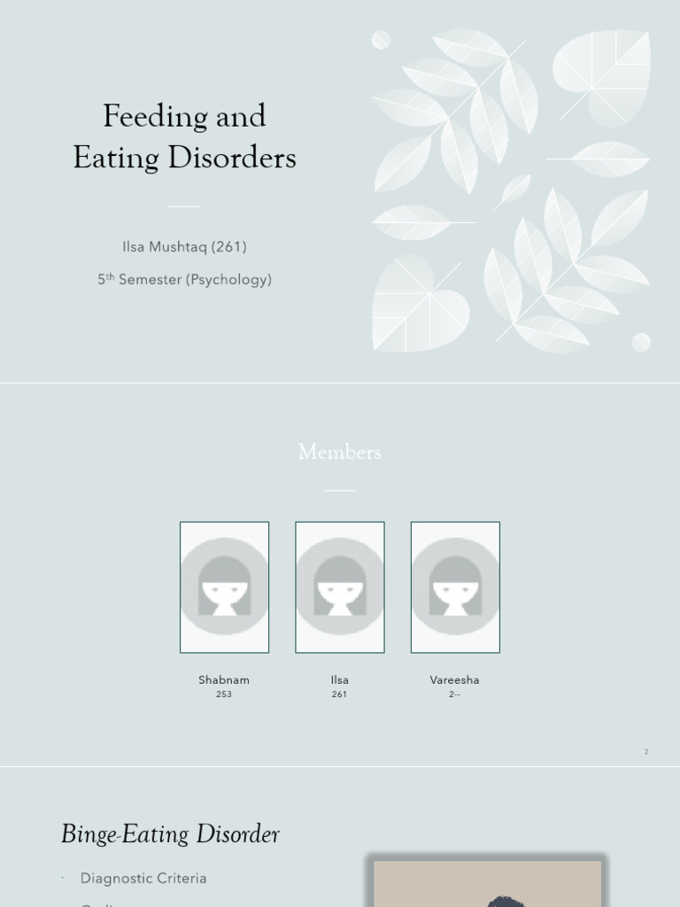 Feeding and Eating Disorderss | PDF