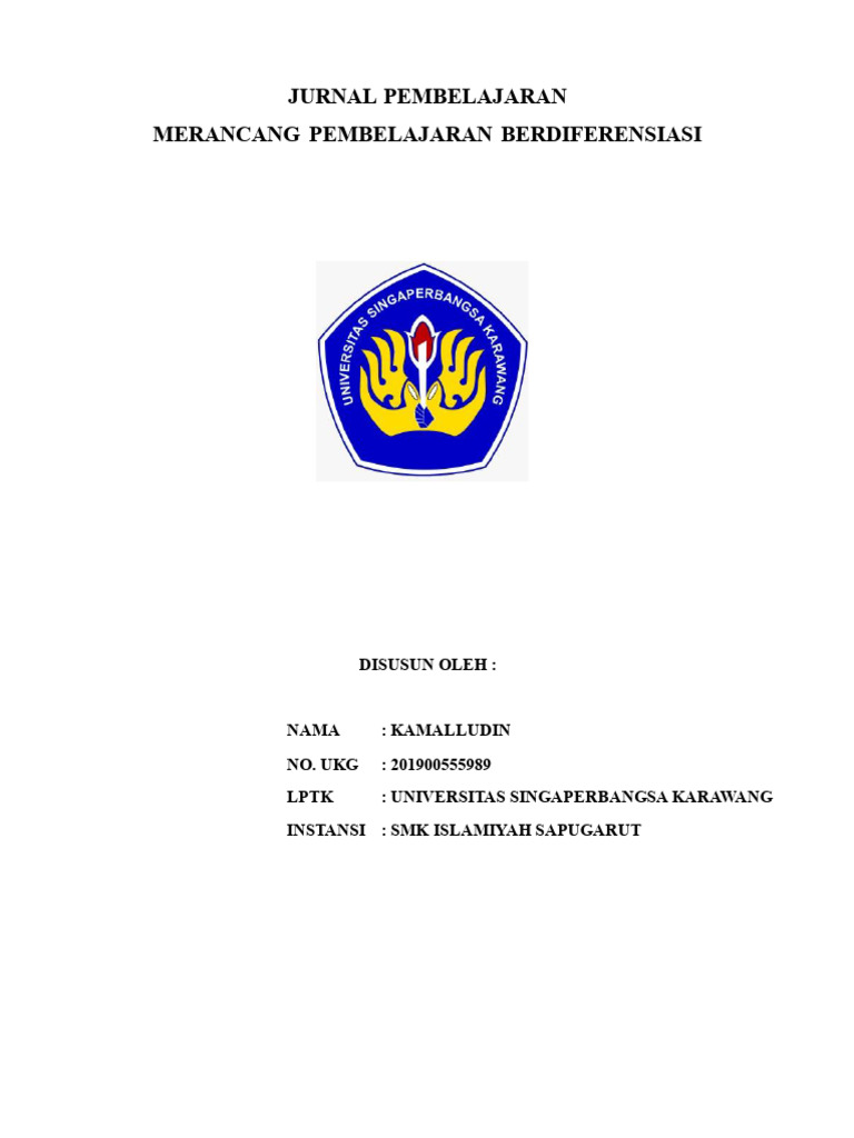 Jurnal Pembelajaran Berdiferensiasi Fix | PDF