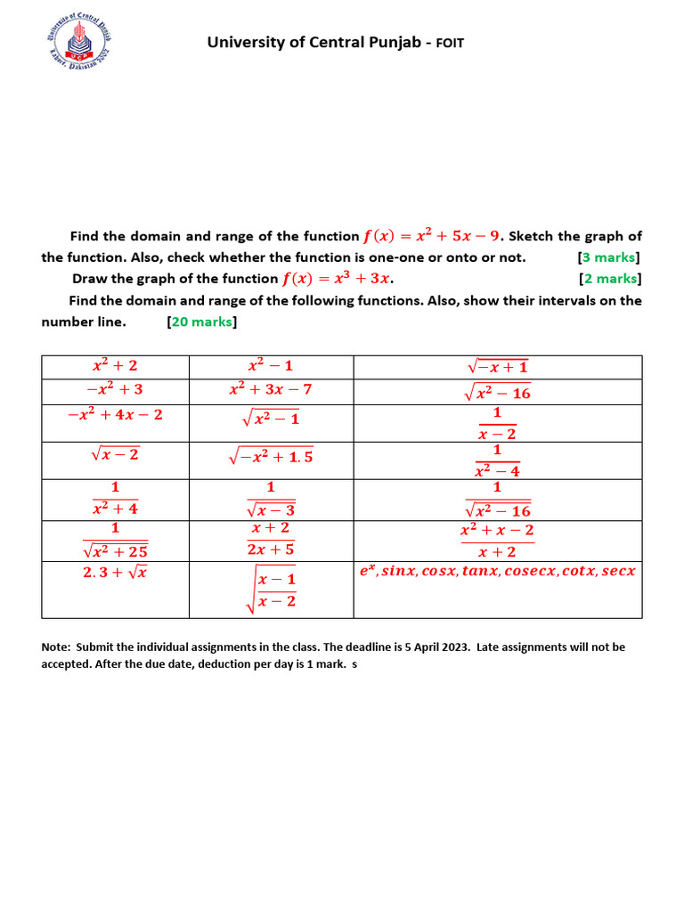 Assignment 1 Calculus B3 | PDF