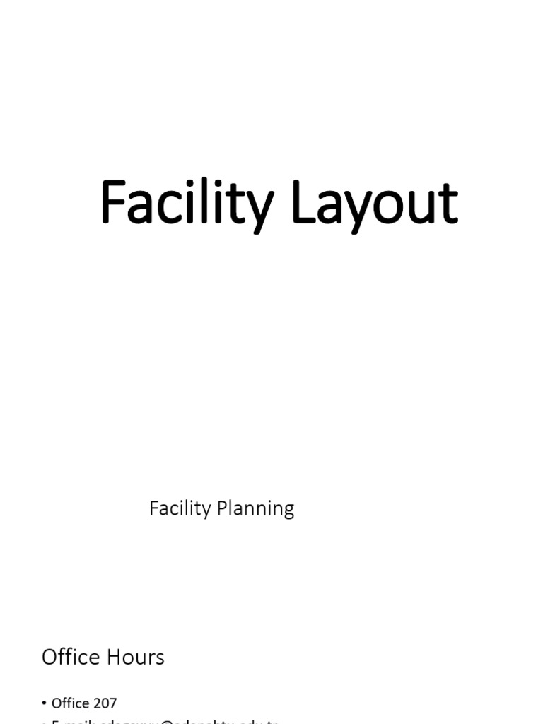Facility Layout and Planning Guide | PDF