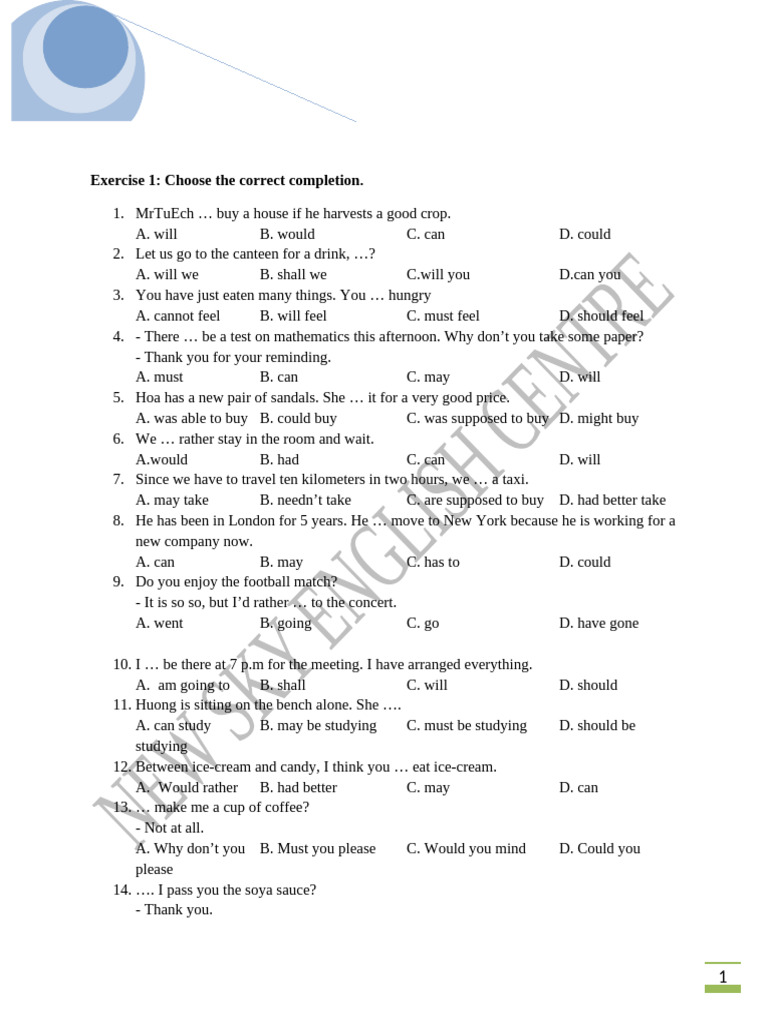 Bai tap modal verb pdf