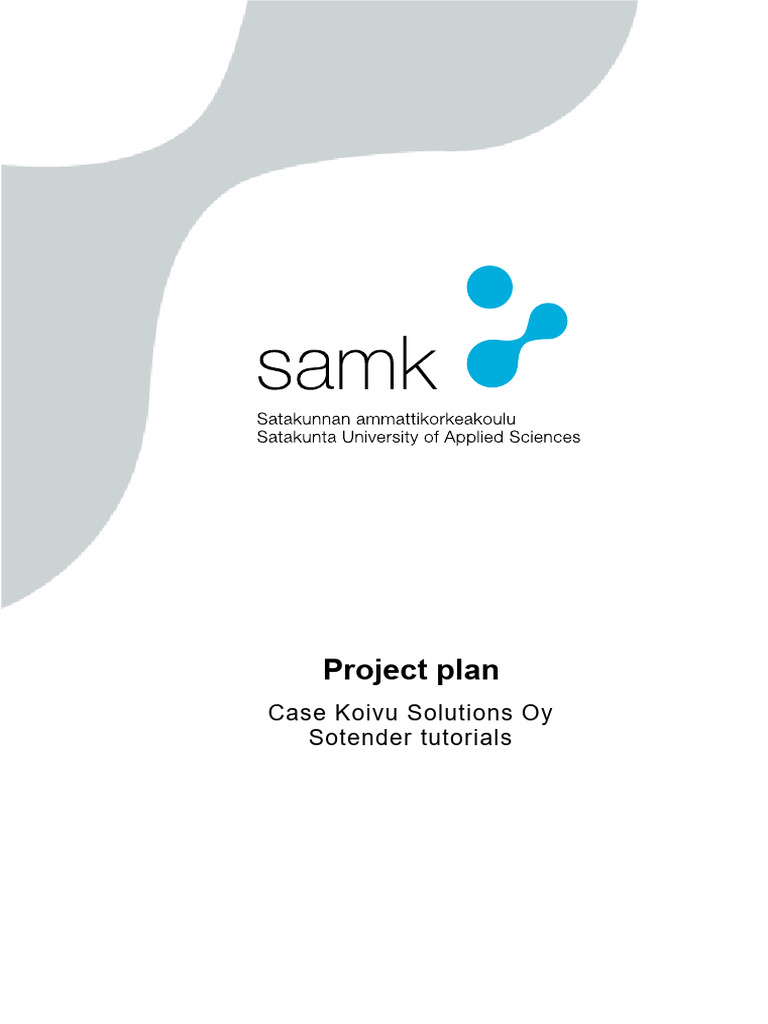 FINAL Project Plan Koivu Solutions | PDF | Prototype | Computing