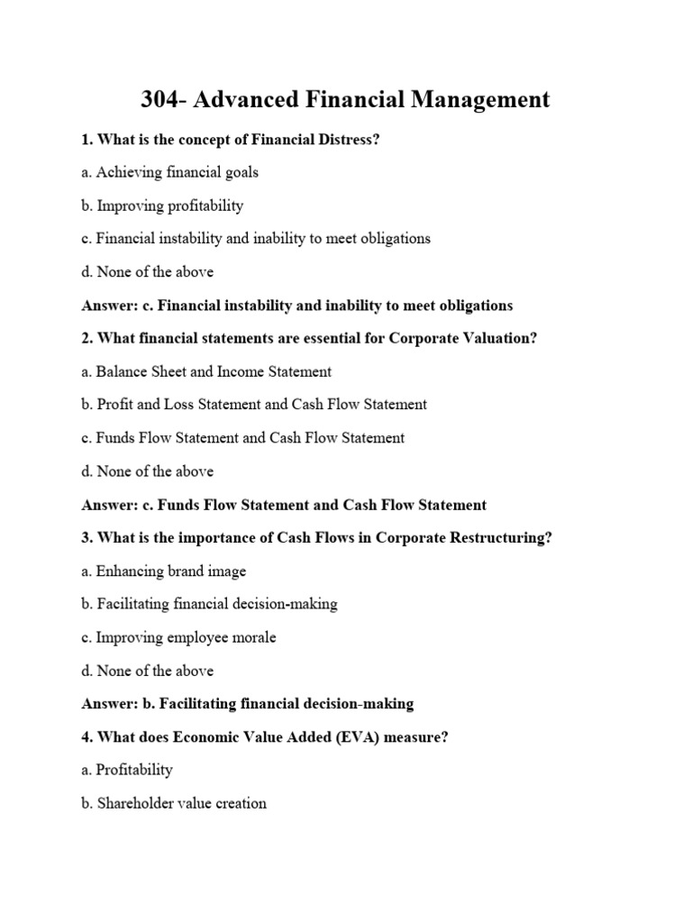 Advanced Financial Management Concepts | PDF | Dividend | Capital Structure