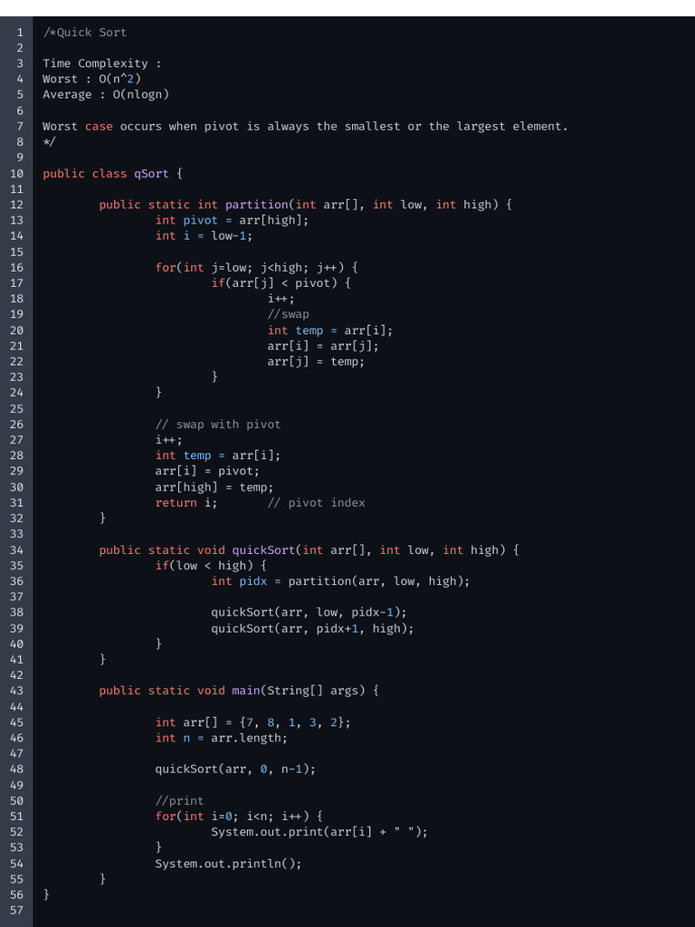 QuickSort | PDF