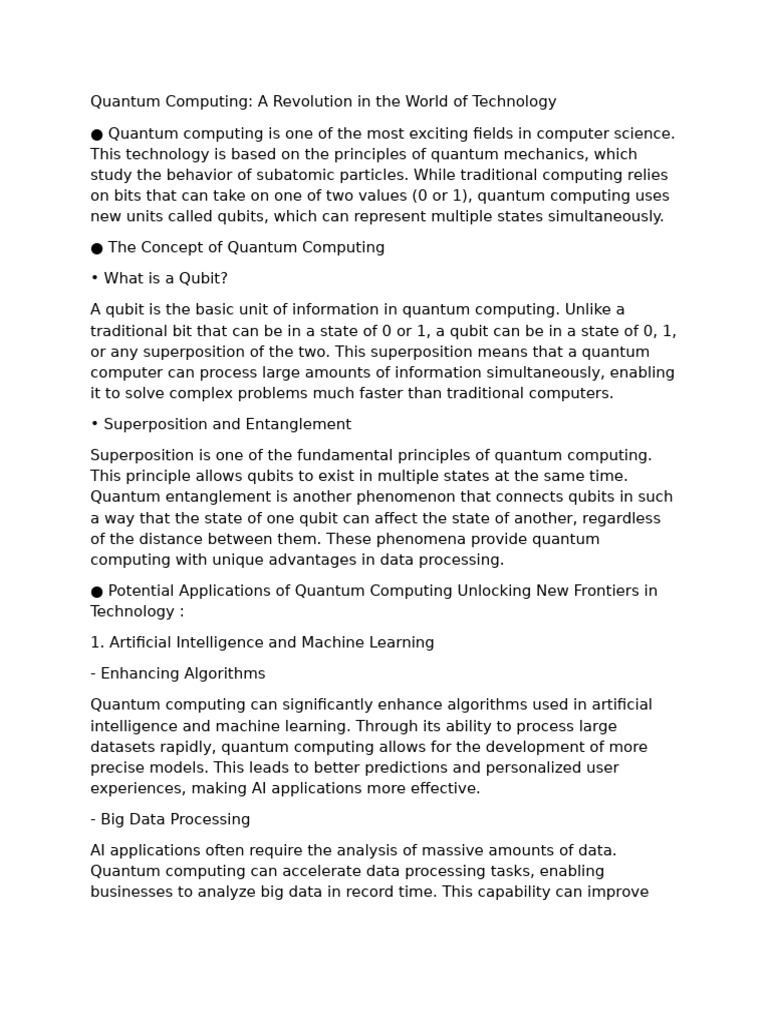 Quantum Computing | PDF