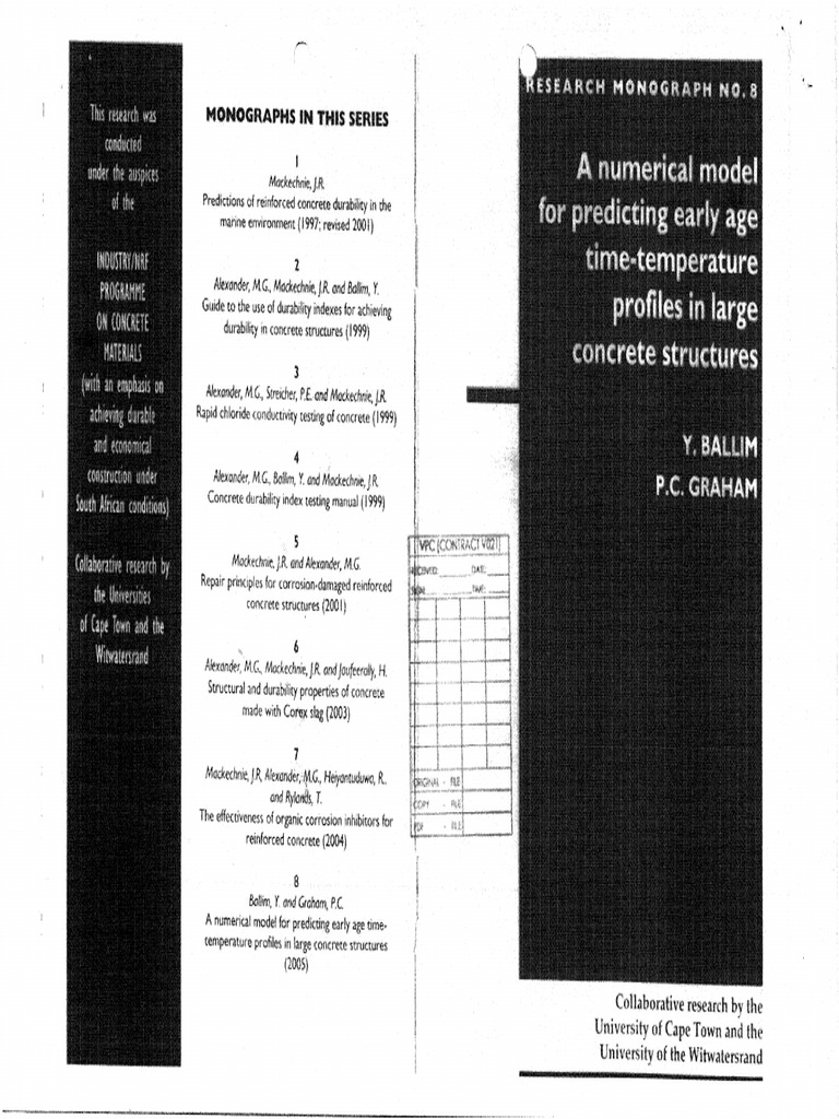 Early age temp of conc pdf