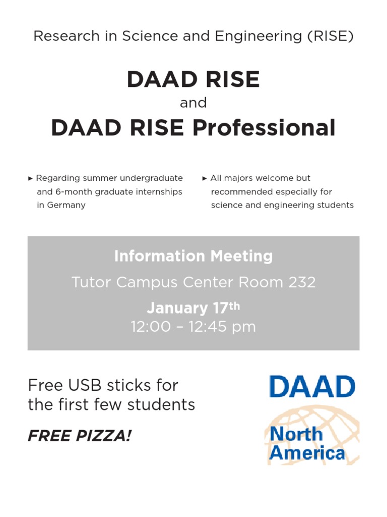 DAAD RISE Internship Info Session | PDF | Doctor Of Philosophy | Internship