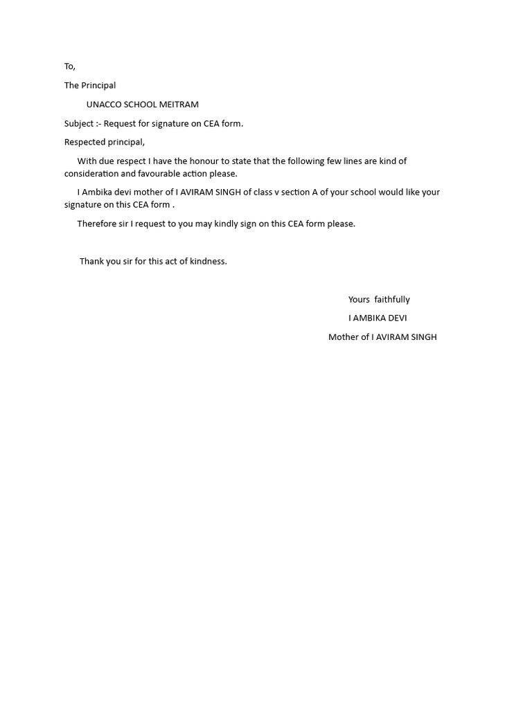 Cea form pdf