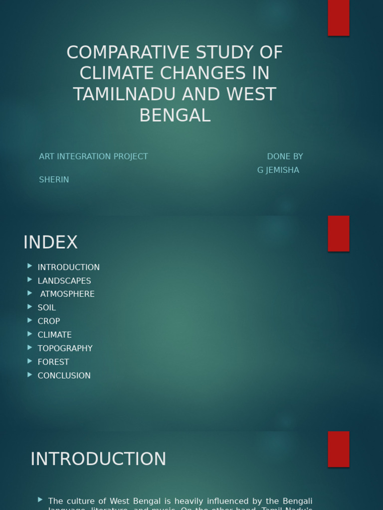 Comparative Study of Climate Changes in Tamilnadu and | PDF