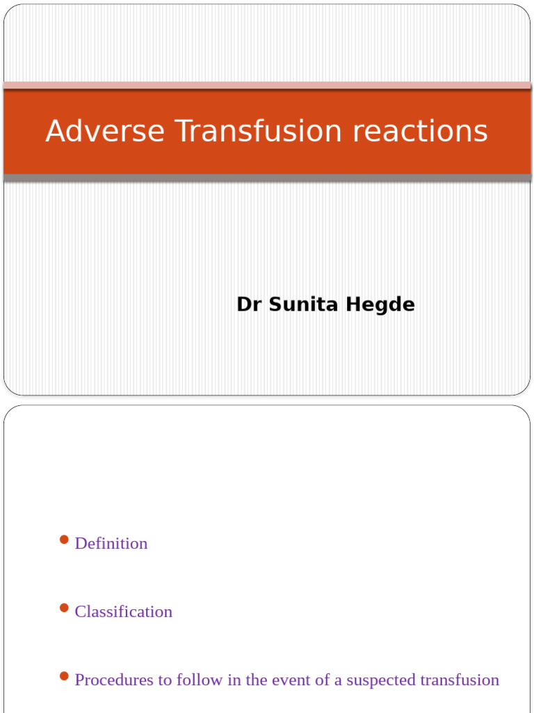Transfusion Reaction PDF