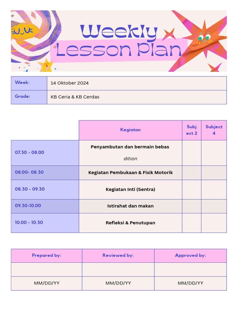 Lesson Plan Harian PDF | PDF