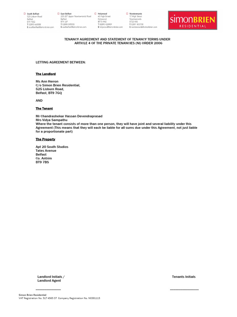 Foreign Rental Agreement Draft | PDF