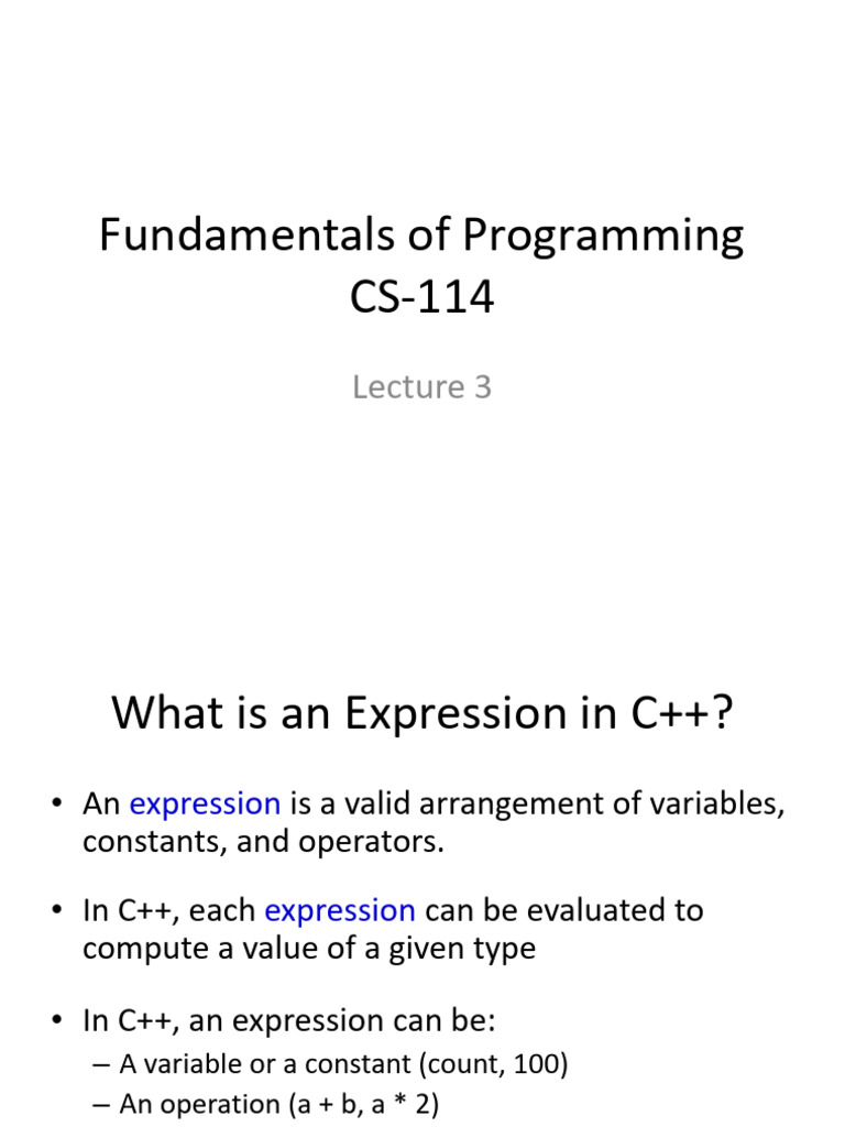 Lect 3 FoP | PDF
