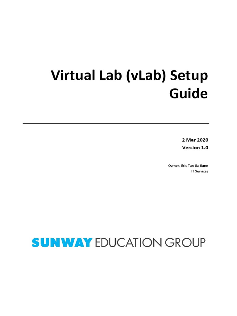 ITS Vlab Setup Guide 20200302 | PDF