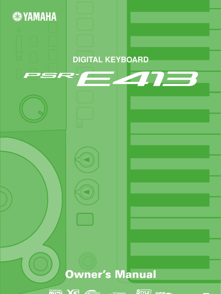 Yamaha PSR-E413 Manual Eng | Synthesizer | Usb