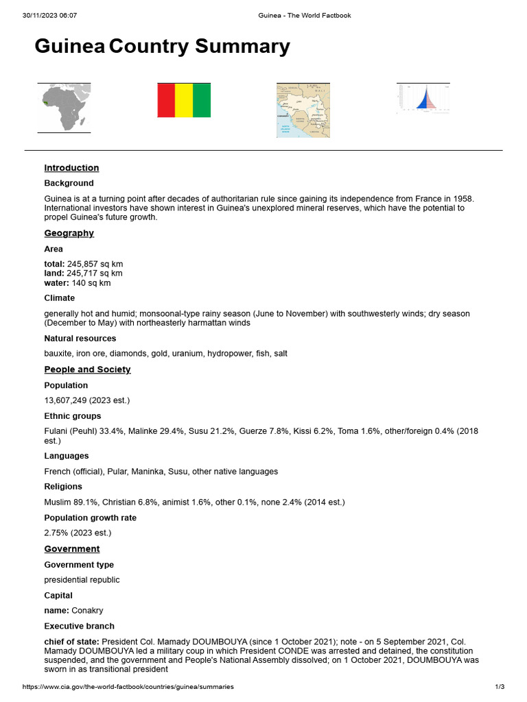 Guinea the world factbook pdf