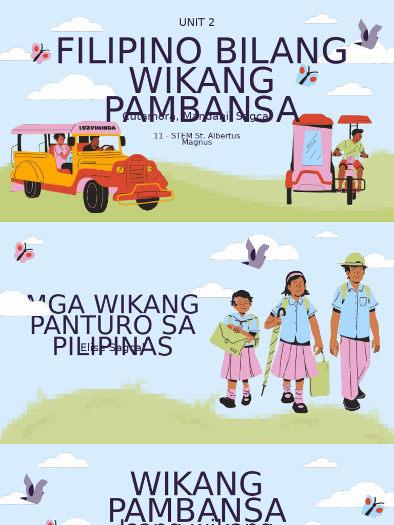Filipino Bilang Wikang Pambansa! | PDF