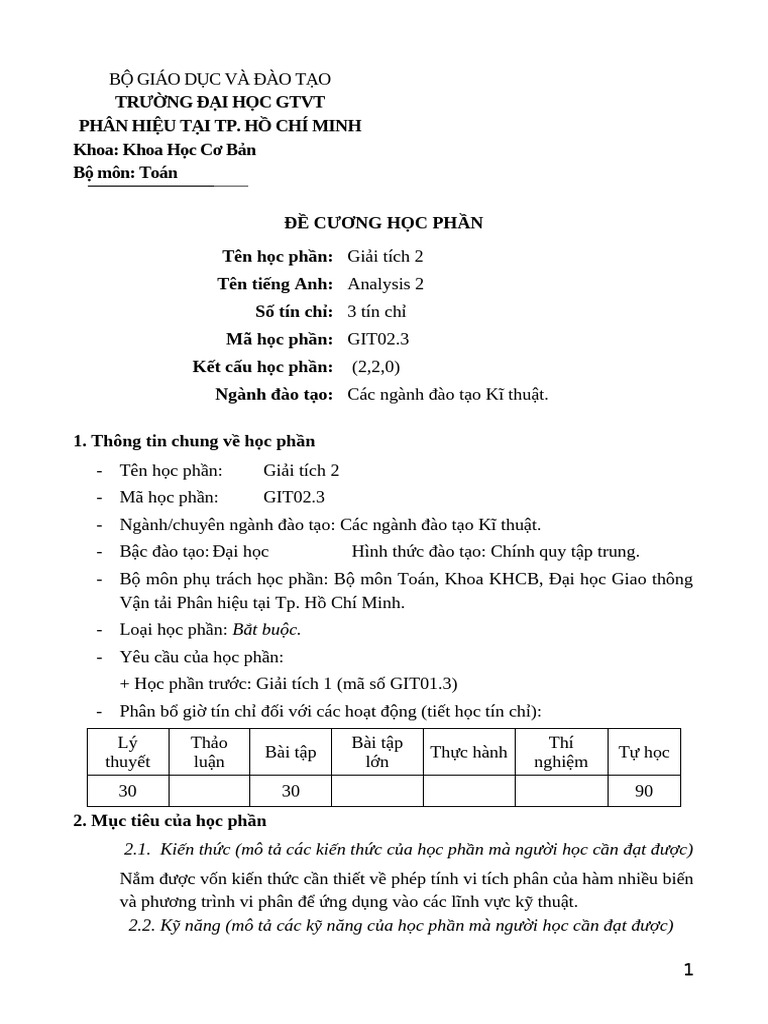De Cuong Gt2 Phan Hieu | PDF