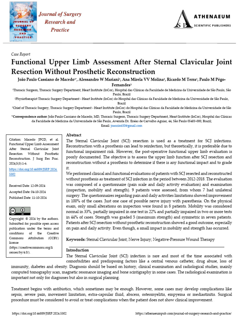 Functional Upper Limb Assessment Form