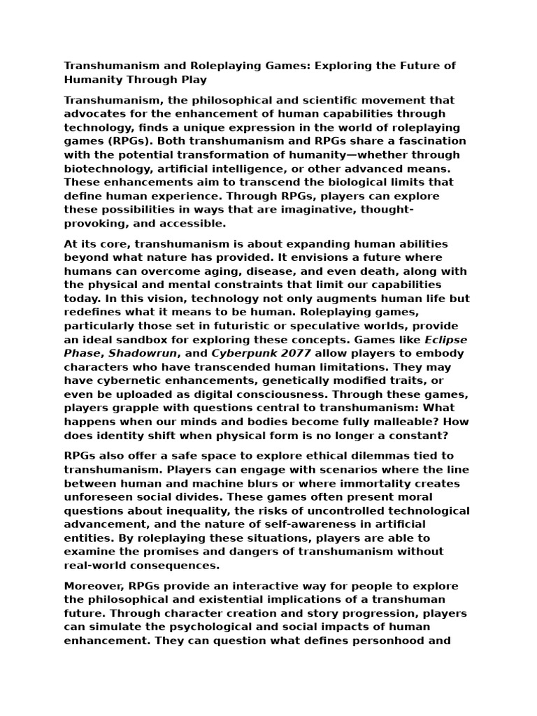 Transhumanism PDF