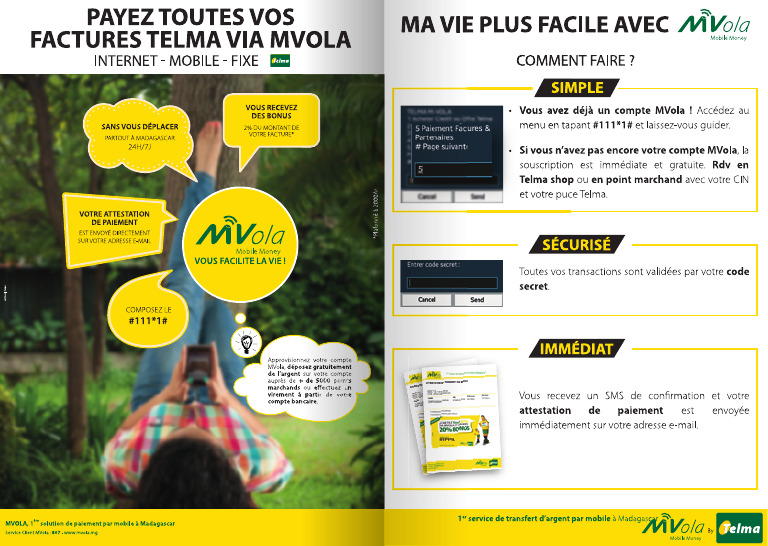 Paiement Factures Telma via MVola | PDF