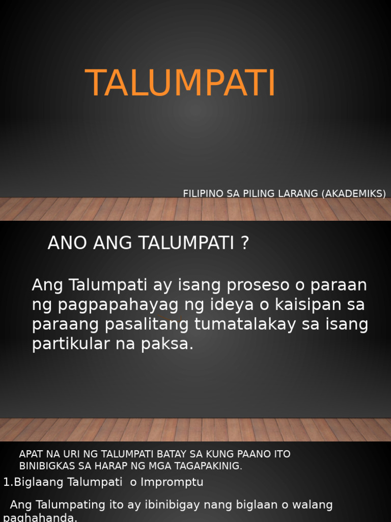 Talumpati | PDF