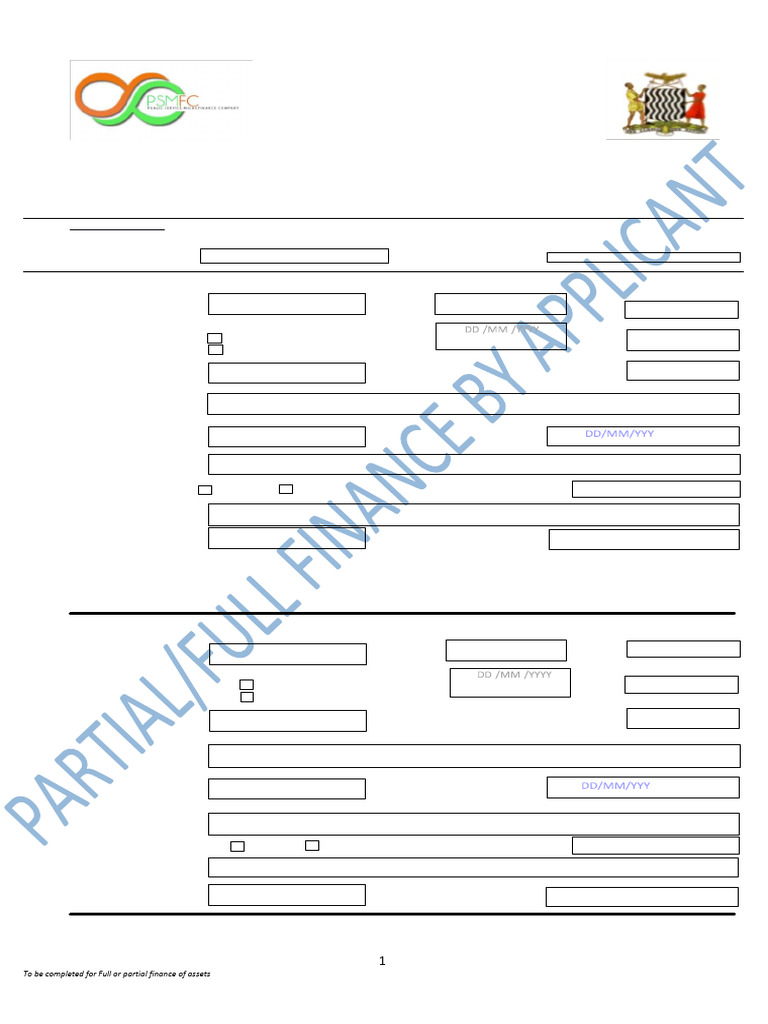 PSMFC Asset Loan Application Form | PDF | Insurance | Loans