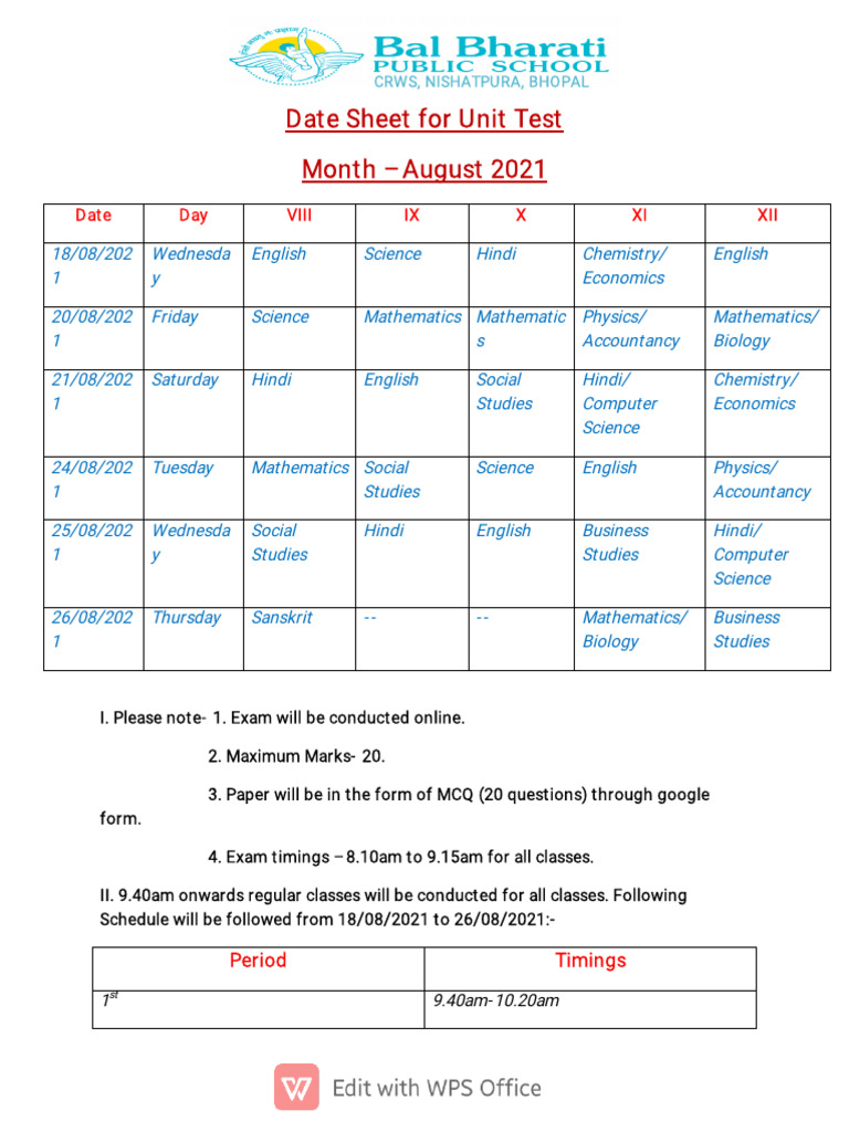 time-table-8th-to-12th-pdf