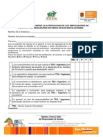 Cuestionario para Medir La Satisfacción de Empleadores de Estancia-Estadia