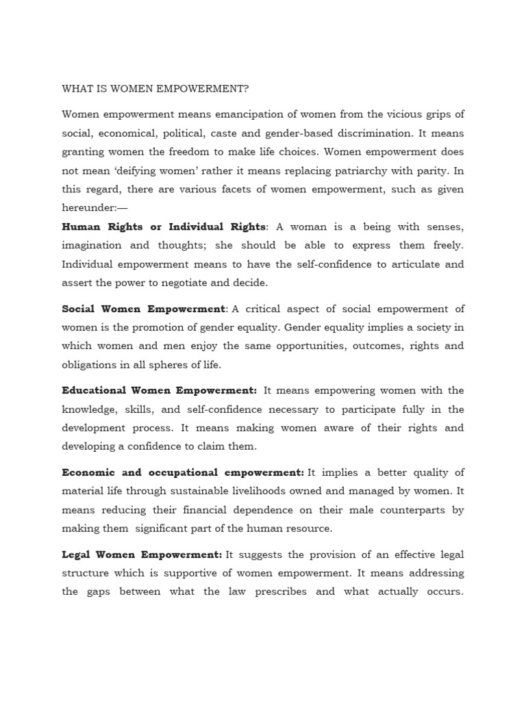 Women Empowerment | PDF