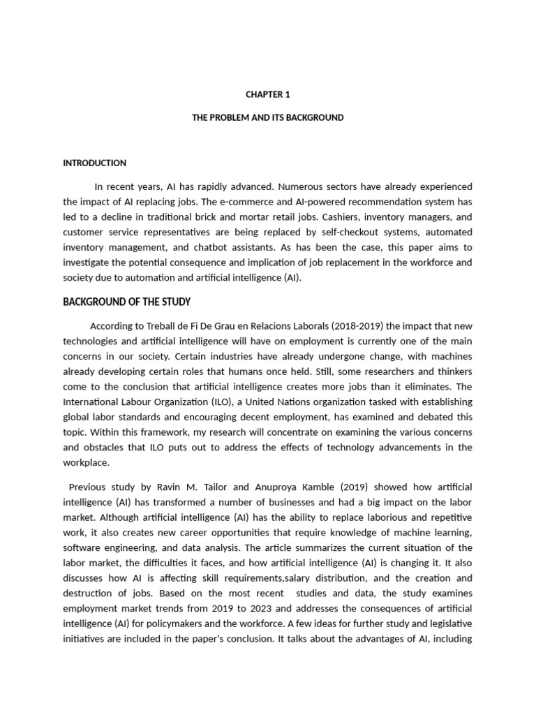 The Problem and Its Background | PDF