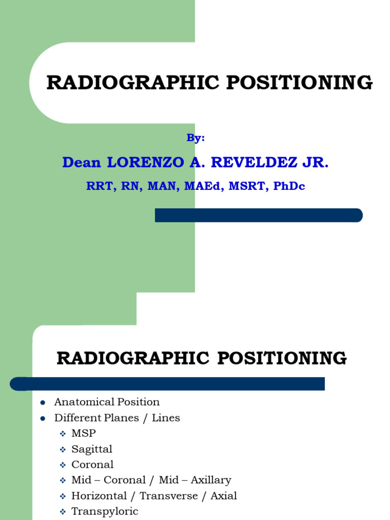 Radiographic Positioning December 2022 | PDF