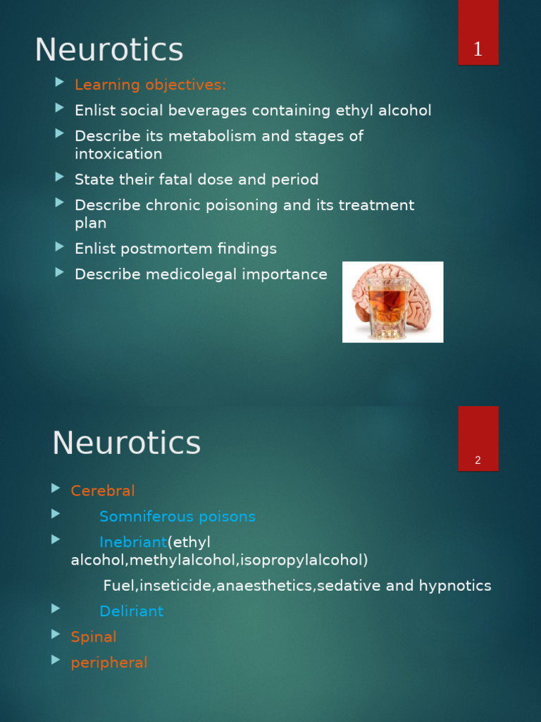 Alcohol Intoxication (Inebrient Poison) | PDF