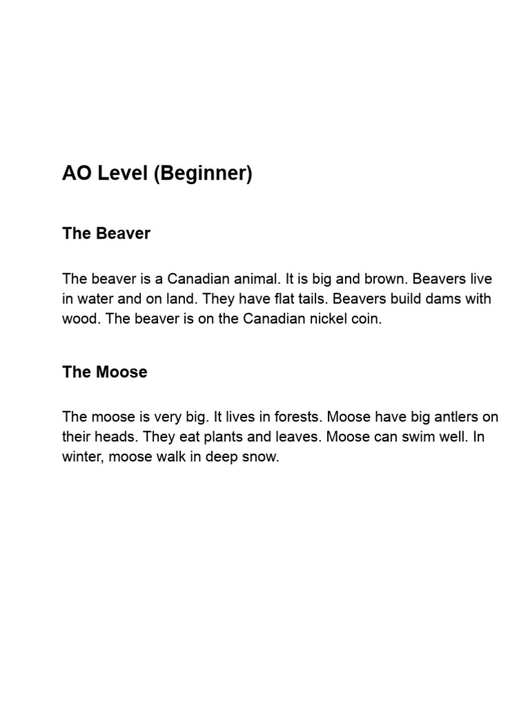 Animals Resource Pdf