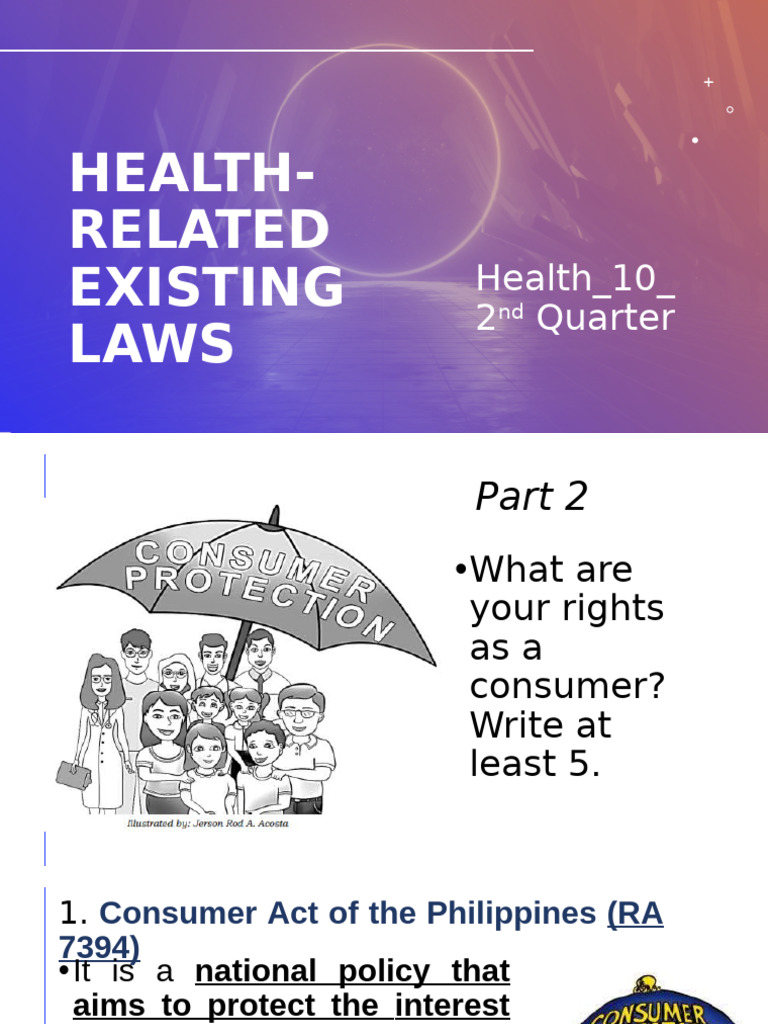 Health-Related Existing Laws | PDF