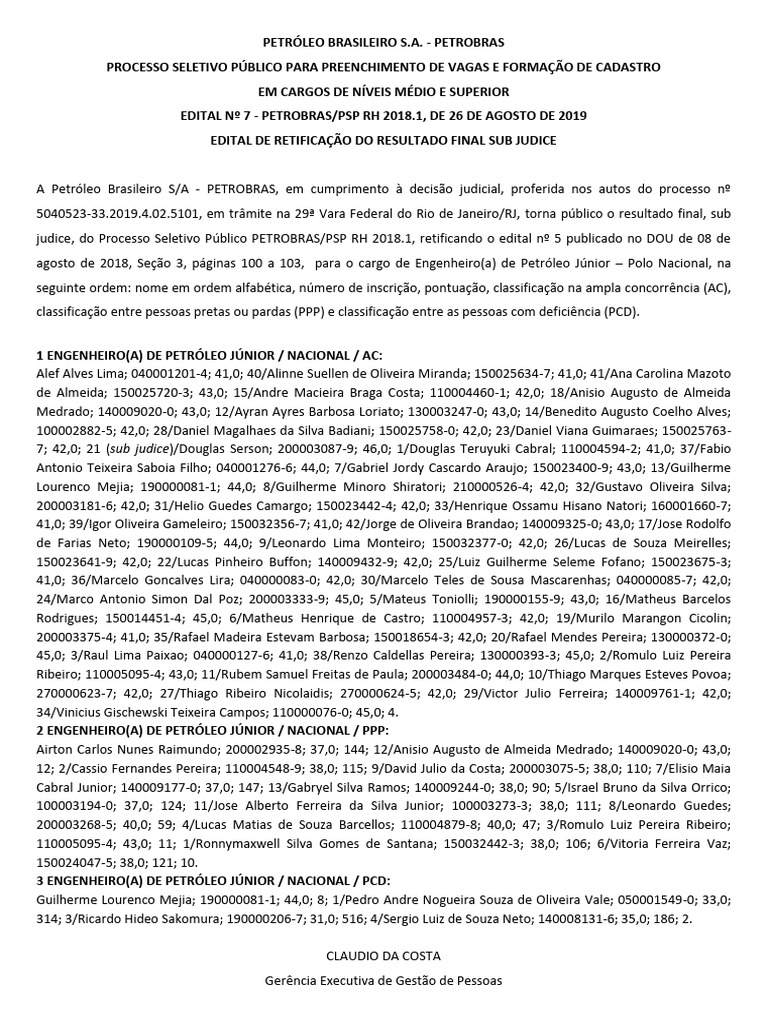 Petrobras012018 Dou Daniel Viana Guimaraes | PDF