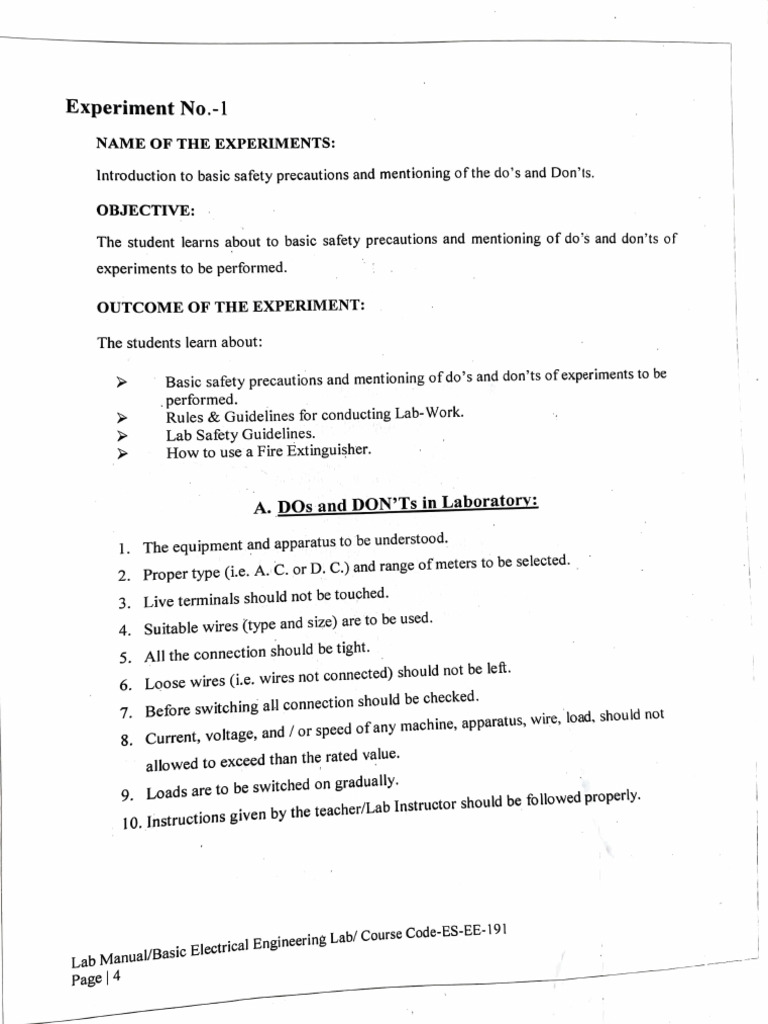 Experiment No 1 | PDF