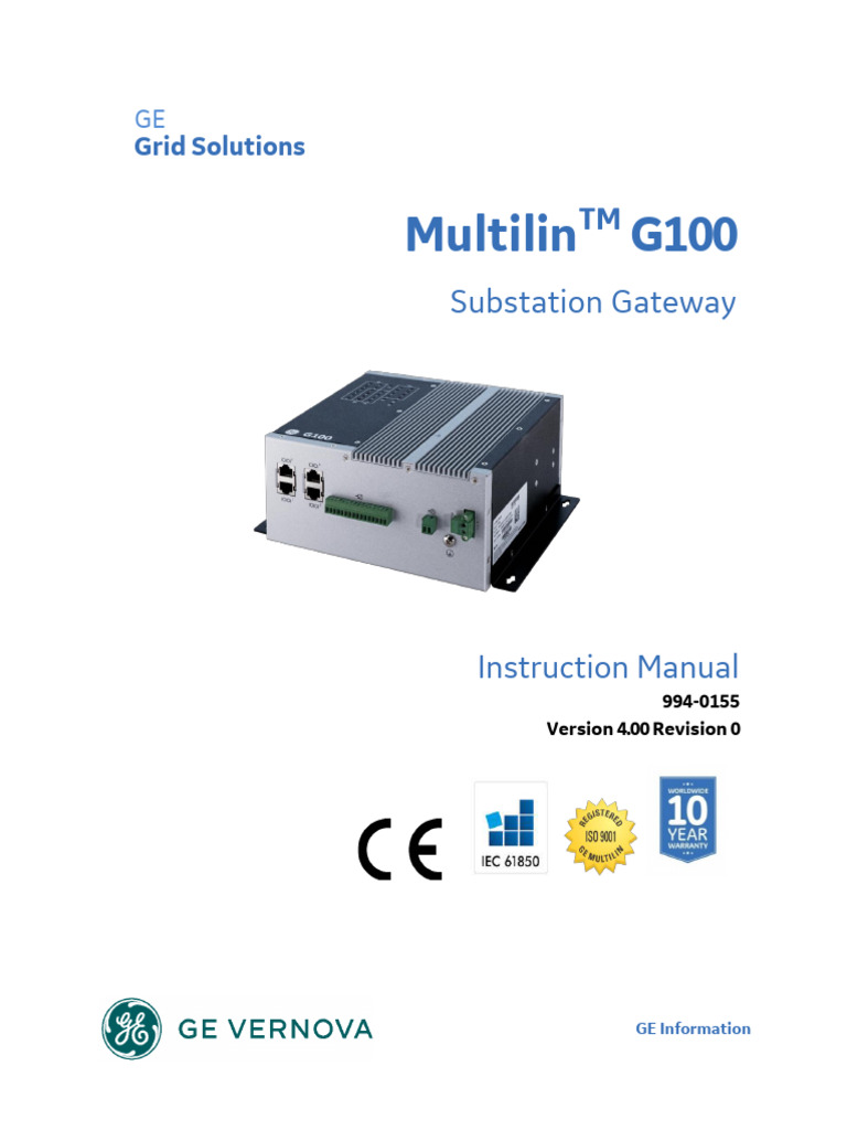 Multilin G100: Substation Gateway | PDF