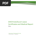 DOH Sick Leave Attestation Standards | PDF | Medicine | Health Care