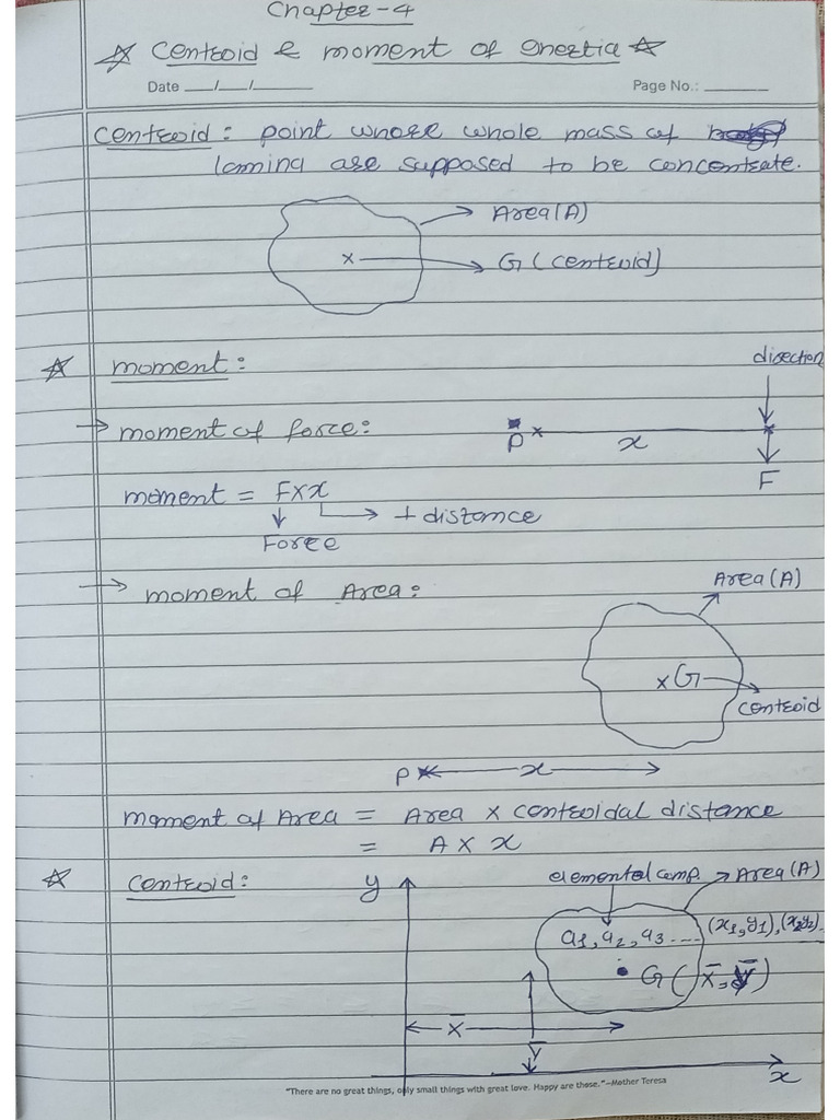 Unit - 3 Centroid and MOI | PDF