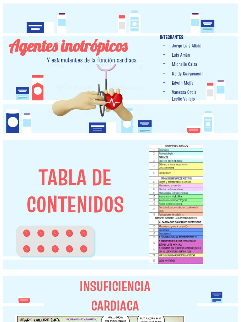 Agentes Inotrópicos en Insuficiencia Cardíaca | PDF | Corazón | Salud y ...