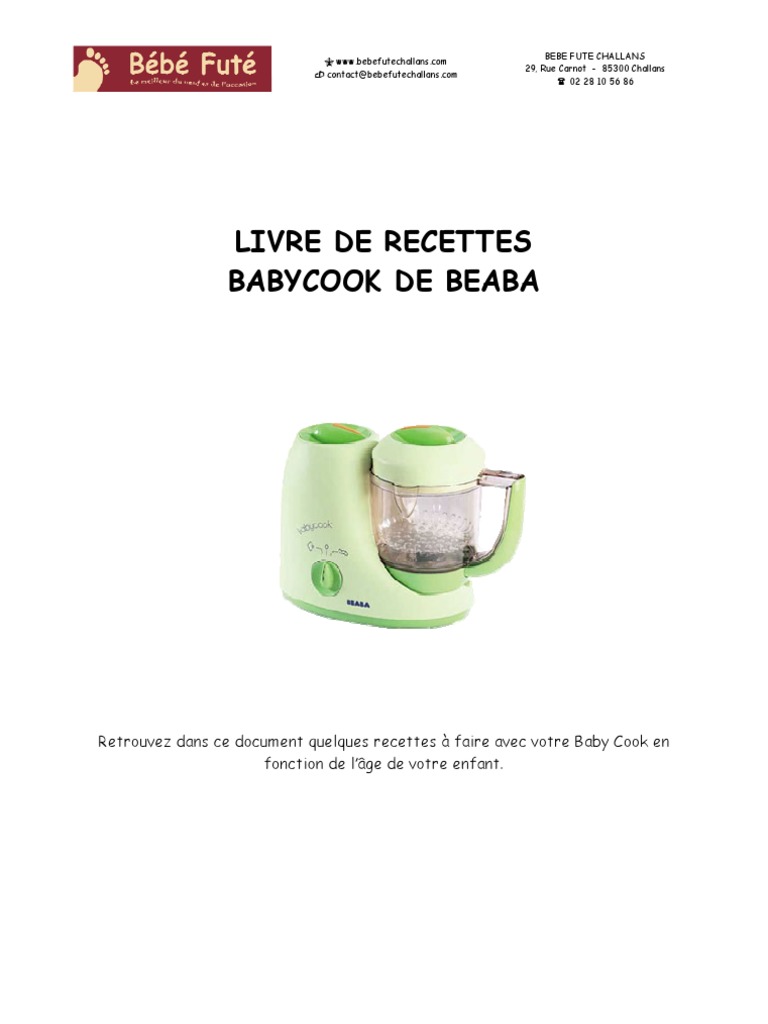 Recettes Babycook Pdf