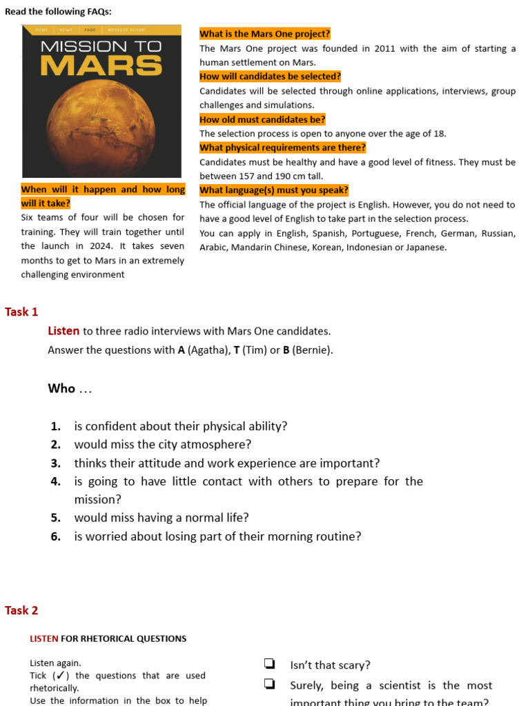 Mission To Mars | PDF