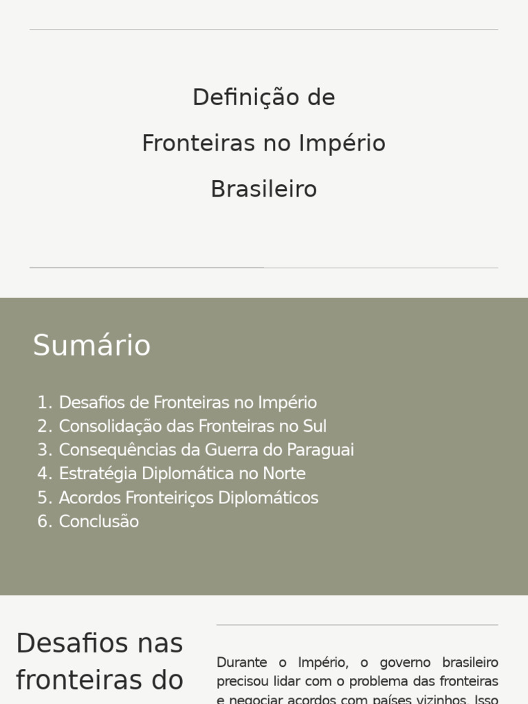 Definição de Fronteiras Hist. - Apresentação | PDF