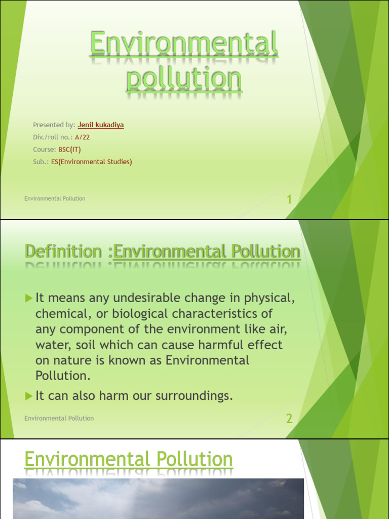 22 Environmental Pollution | PDF