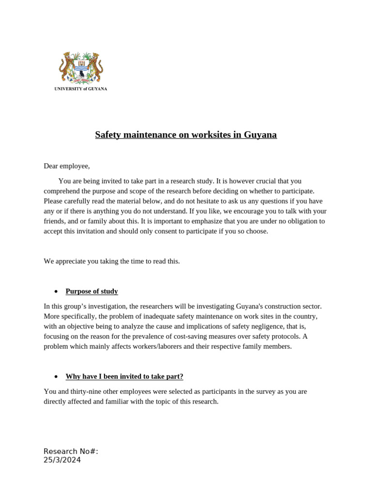 Informed Consent Letter Example