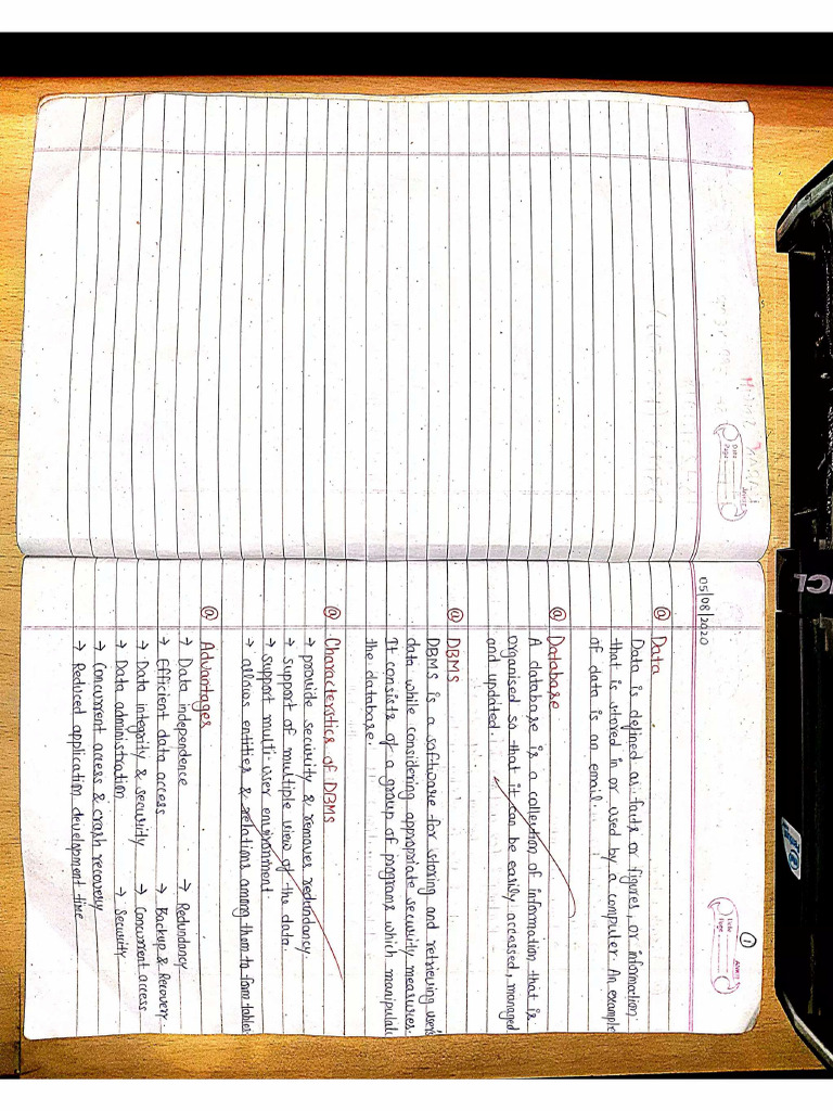 Dbms complete notes handwritten pdf