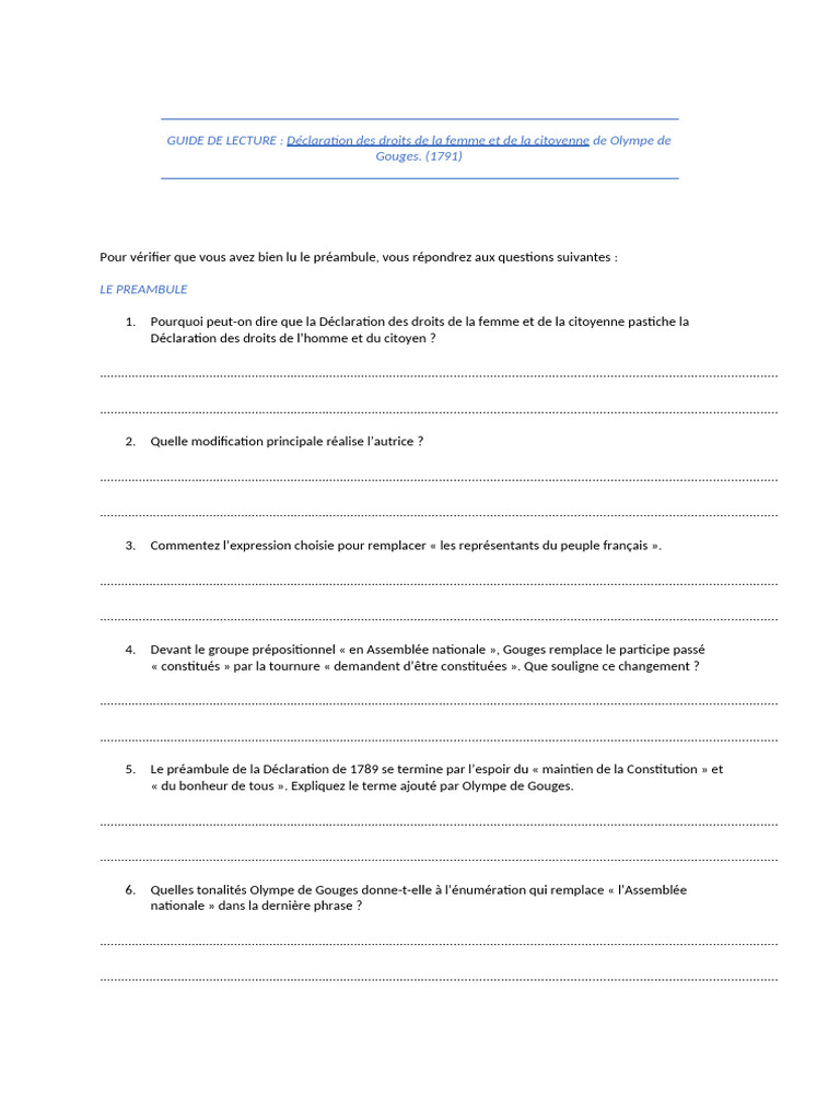 Guide de Lecture | PDF